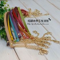6 fold Han Ying BD07 bag with handle candy color two ends chain long handle (14 color in)