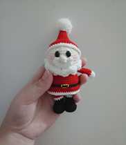 Mango Family Diy Pure Hand Crochet Hook Crochet Santa Pendant Pendulum Wool wool doll finished product