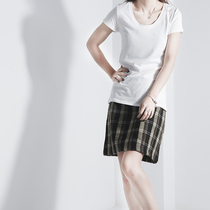 Unable to release white-brought beauty European single white dish price round bottom shirt sashimi short sleeve T-shirt woman