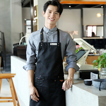 Fast food coffee shop milk tea shop waiter work clothes Spring and summer apron Hot pot Western restaurant waiter halter apron