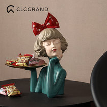 Nordic Girl Fruit Pan Swing home Entrance Door Living Room Snack Fruit Pannet Red Xuan Guan Key Tray Light Extravagant