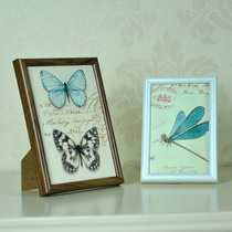 Photo frame Imitation wood photo frame Wedding studio Plastic photo frame table hanging wall photo frame custom vintage creative 7 inches