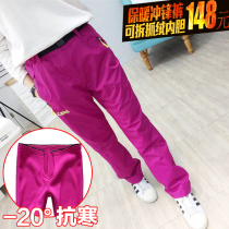 Winter outdoor detachable liner assault pants men's and women's cold-proof breathable warm ski pants fleece hiking pants large size