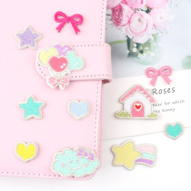 Fabric cloth cloth patch self-adhesive cute star love clothes hand account diy patch hole embroidered backpack decorative stickers