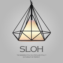 American restaurant chandelier Simple modern Wrought iron single-head restaurant clothing store chandelier Creative personality led lamps