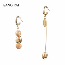 925 Silver Needle Asymmetric Earrings Female Long Temperament Korean Personality Simple Joker Nets Advanced Sense Earrings