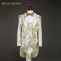 BOERSS boys dress childrens performance suit British piano Tuxedo fashion catwalk suit