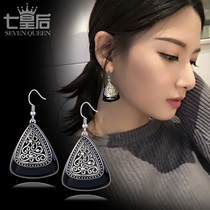 Earrings personality retro earrings female Korean temperament long ear jewelry 2020 new trend net red port wind classical