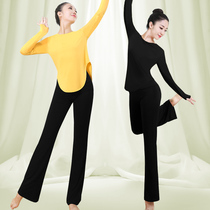 Modal dance clothing womens long sleeve jacket Chinese dance dance costume practice modern dance body suit