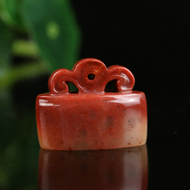 Shoushan stone hibiscus freeze tile button seal engraving seal stone calligraphy name practice lettering Zhangyaki Play Pendulum LSJ496
