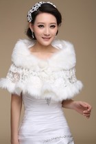 Fall in love with the Beatles Korean version of spring and autumn Winter wedding dress white lace dress accessories gown