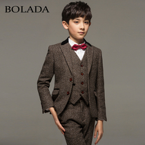  bolada childrens dress suit Boys suit suit Zhongda childrens Korean version of the boys suit host performance suit spring