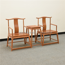 Burmese rosewood Taishi chair mahogany Ming style big fruit red sandalwood with four heads official hat chair three-piece set big fruit red sandalwood