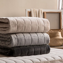 South Korea imported solid color super soft short velvet cotton mattress multi-use summer cover sheet Multi-Color