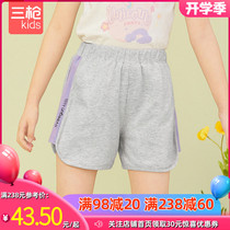 Three shots for children and girls soothing elastic cotton small and large outside wearing Joker summer new thin cute casual sports shorts