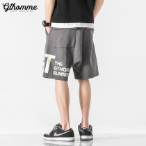 Summer new shorts Mens loose printing Ins trends 100 hitch a casual sport 50% pants male tide cards