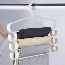 2 hangers with pants in the wardrobe multi-functional pants rack womens multi-layer pants hanging home finishing storage rack