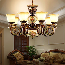 Card letter light luxury European chandelier living room American retro bedroom restaurant classical atmosphere package Light