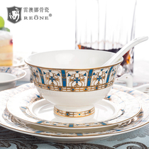 REONE Golden years DIY ceramic bowls Rice bowls Noodle bowls European-style dishes Household high-end hotel table tableware