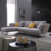 Nordic simple corner noble concubine down latex fabric sofa post-modern light luxury living room small apartment leather cloth sofa