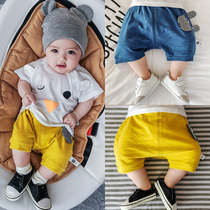 One year and a half outside wearing baby pants open gear summer baby little shorts summer dress summertime male baby boys baby boy treasure summer