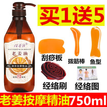 Ginger massage reflexology shop special full body massage Scraping open back through Jingluo Beauty salon Essential oil push back