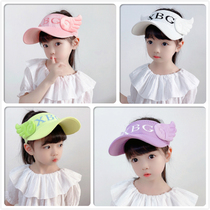 Childrens empty top hat summer sunscreen sunshade personality sun hat boys and girls travel breathable Korean version of windproof baby thin