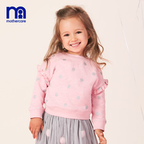 British mothercare female baby new cotton long sleeve baby round collar cute knitwear