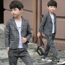 Boys childrens spring and Autumn suit suit 2021 new big boy boys casual small suit childrens trendy clothes