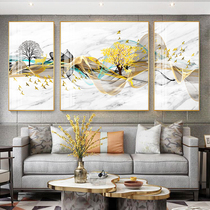 Golden lucky tree New Chinese Crystal porcelain decorative painting modern simple living room sofa bedroom background wall framed hanging painting