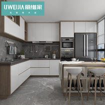  Liweijia modern simple household cabinet customization Quartz stone countertop kitchen overall cabinet assembly customization