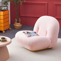 Nordic lazy sofa tatami living room balcony small apartment sofa creative cute single small sofa chair bedroom