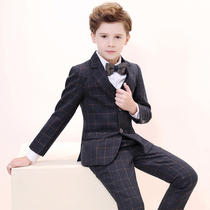 Childrens suit suit flower girl dress boy baby boy boy small suit handsome British performance three-piece coat