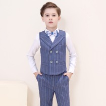 Flower girl dress male childrens piano performance suit Boy small suit vest suit suit boy host performance costume