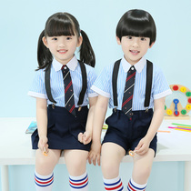 New Kindergarten Childrens Day Performance Costume Strap Performance Costume for Boys and Girls Show Chorus Suit Summer