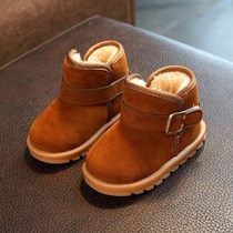 Winter baby cotton shoes warm shoes Boys and girls snow boots Childrens cotton shoes plus velvet childrens boots 1-3 pieces 