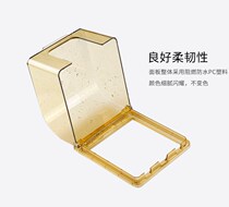 Fixed transparent 86 type splashproof box bathroom safety cover water heater anti-shock socket protective cover to shield the toilet