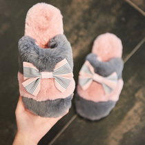 Cotton slippers female winter indoor home non-slip home warm male thick bottom couple Mao Mao home spring and autumn cotton drag winter