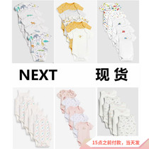 (Spot) British next male and female baby baby Summer cotton short sleeveless one-piece bag fart climb suit