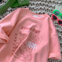 Big Code Short Sleeve T-shirt Woman 2022 New design sensation Little crowdChains Fat mm girlfriends Dress Loose Half Sleeves