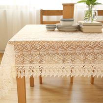 Coffee table cloth lace pastoral tablecloth rectangular household ins round cloth net red tablecloth table fabric