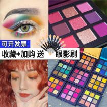 cosplay play makeup eye shadow stage makeup blue green pink purple orange eye shadow plate waterproof European and American makeup children