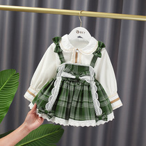 Female Baby Spring Autumn Dress Foreign Air Girl Princess Dress 2022 New 0 Baby Boy 1 Year Old 2 Children Spring Dress Dress Dress 3