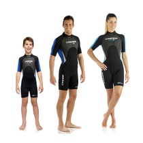 Italy Cressi Med X Mens Womens Childrens One Piece Short Wetsuit 3mm Wetsuit