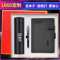 Business notebook gift box set custom creative A5 book signature pen Thermos cup U disk notepad gift practical office stationery company enterprise annual meeting gift custom printed logo lettering