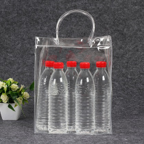 Transparent Handbag Pvc Plastic Upscale Thickened Waterproof Clothing Shop Online Red Packaging Custom Logo Gift Bag