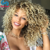 Euroea women fashion curly hair Afro short hair wigs ins