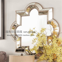 European style simple mirror restaurant mirror porch fireplace decorative mirror bathroom mirror Hotel Villa bathroom mirror custom