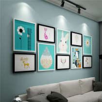 Nordic photo wall decoration living room modern simple picture wall hanging wall photo frame creative large size wall hanging painting