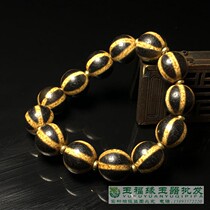 Antique Jade antique Tibetan area return old paste pumpkin pattern celestial bead hand string transfer bracelet old object collection